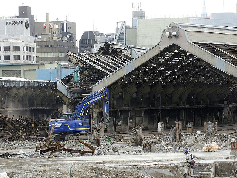 築地市場（28）水産物部仲卸売場棟解体工事